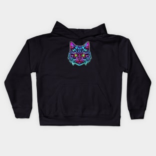 Neon Cat! Kids Hoodie